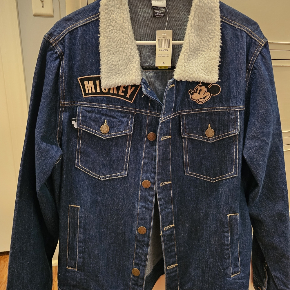 Mickey Denim Jacket with Sherpa Lining - Blue